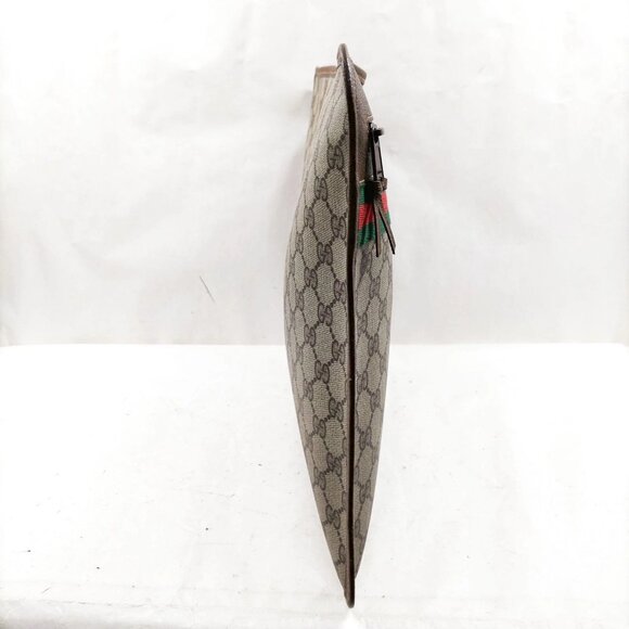 Authentic Gucci Clutch Bag Sherry Line Brown PVC mn244-120612 - Picture 4 of 16